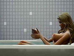 与丰满的金发女郎的窃贼遭遇导致了一场激情的淋浴场景。