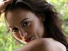 Australian beauty Debbie Boyde undresses outdoors revealing her curvy figure