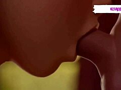 Small-breasted Rapunzel receives oral pleasure and penetrates anally in 3D animation